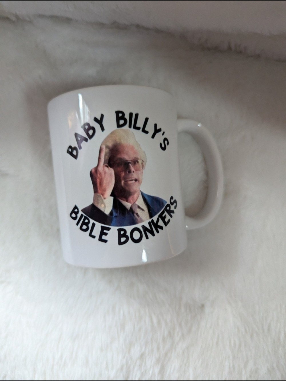 Baby Billy's Bible Bonkers White Ceramic Mug